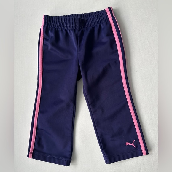 PUMA Girls Two-Piece & Joggers Set Athletic Casual - Blue/pink | Size 24M. - Picture 7 of 10